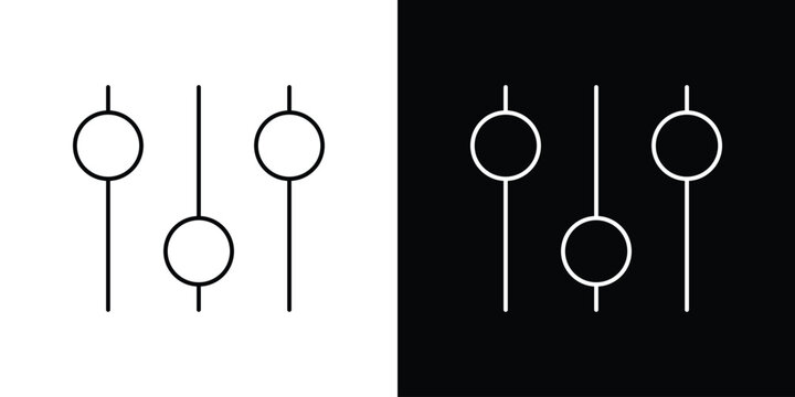 Settings sliders icons graphic design vector symbols. icon Eps10.