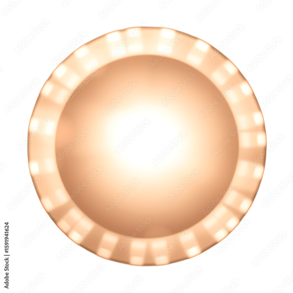 Poster round halftone shape transparent background isolated on white background