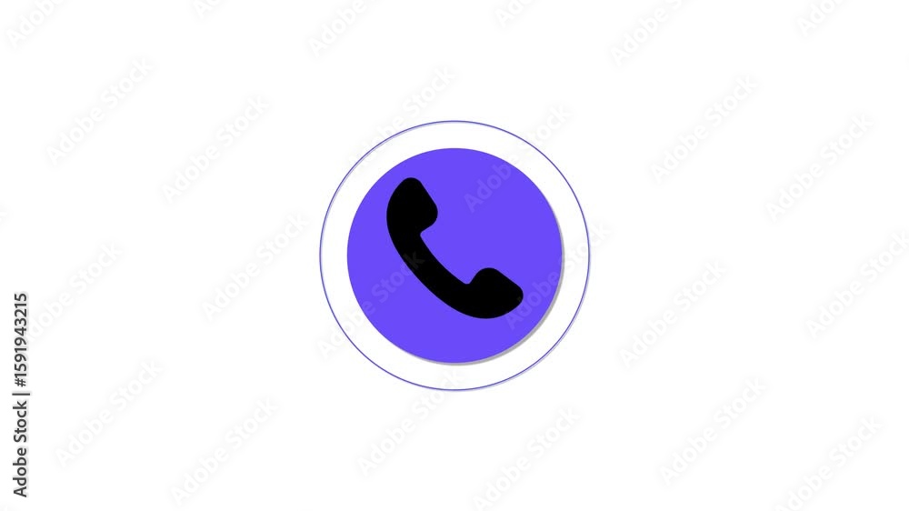 Poster incoming call ring icon animation call accept or decline text on black background accept or decline 