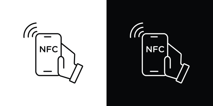 NFC communication icons graphic design vector symbols. icon Eps10.