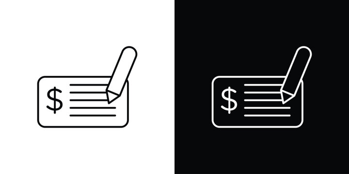 Money check icons graphic design vector symbols. icon Eps10.