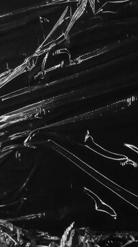 Animation of black plastic texture moving