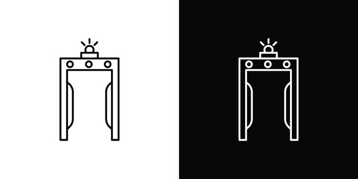 Metal detector icons graphic design vector symbols. icon Eps10.