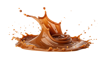 Caramel liquid splash sweet confectionary motion swirl