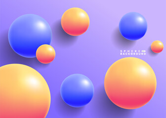 Vibrant blue and orange gradient spheres floating on a soft purple background. Dynamic and modern design ideal for technology, innovation, and creative projects.