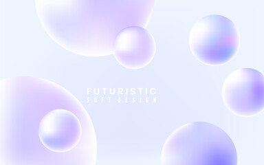 Minimalist and futuristic background featuring soft pastel 3D spheres on a light blue gradient. The glowing orbs and gentle blur effect evoke a dreamy, ethereal, and high-tech atmosphere.