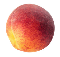 One peach fruit isolated on white background