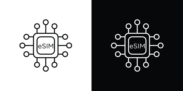 ESIM icons graphic design vector symbols. icon Eps10.