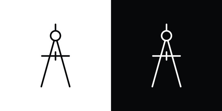 Drafting compass icons graphic design vector symbols. icon Eps10.