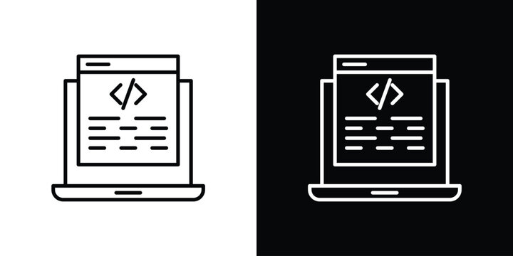 Display code icons graphic design vector symbols. icon Eps10.