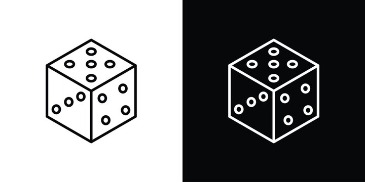 Dice icons graphic design vector symbols. icon Eps10.