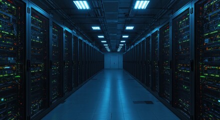 Cryptocurrency Mining Server Room