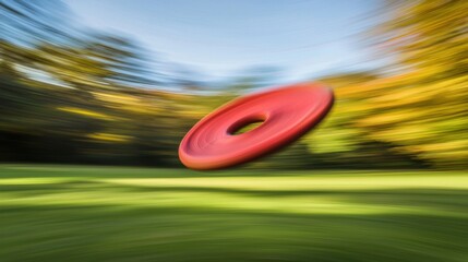 Obraz premium Dynamic Frisbee Catch in Lush Green Field