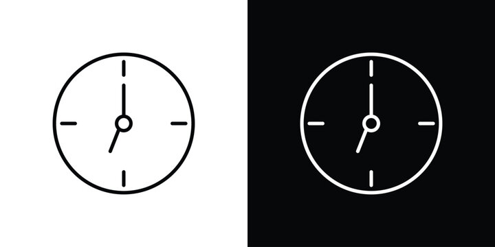 Clock seven icons graphic design vector symbols. icon Eps10.