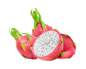 dragon fruit group, isolated on transparent background