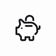 piggy bank savings icon sign vector