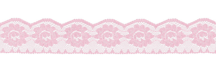 light pink lace border