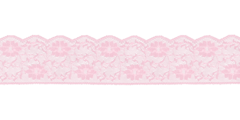 light pink lace border
