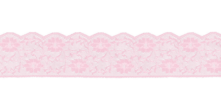 light pink lace border