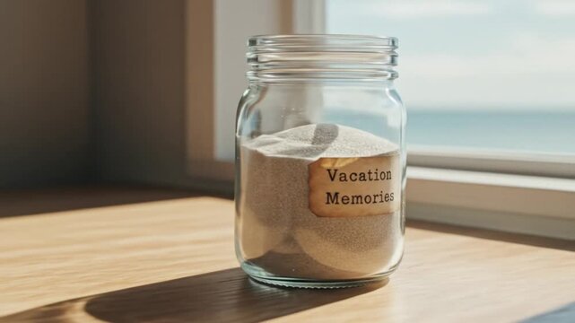 Vacation memories captured in a jar