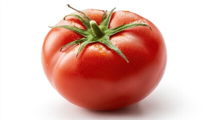 tomato isolated on white background full depth of field
