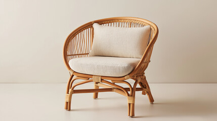 Rattan Chair: Modern Coastal Living Room Decor