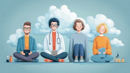 Healthcare for mental health disorders featuring therapy apps, telehealth access, medication tools, support programs, and early detection solutions for improved outcomes.