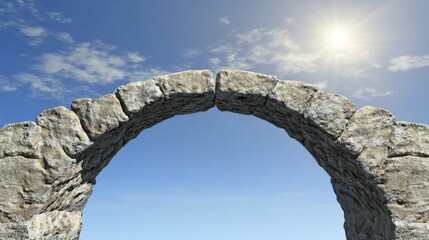 Serene Bridge Arch Against Clear Blue Sky