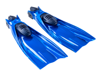 Blue Diving Fins Aquatic Gear Water Sports Equipment,