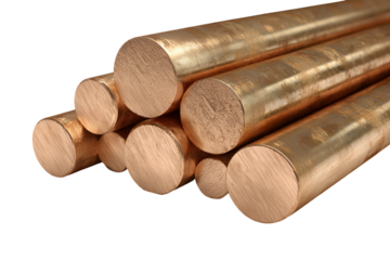 Bronze rods stacked industrial material texture