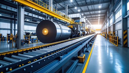 Obraz premium Industrial metal processing factory