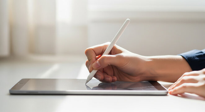 businessman working on tablet computer