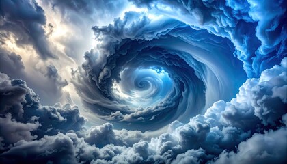 Swirling clouds in a dramatic sky
