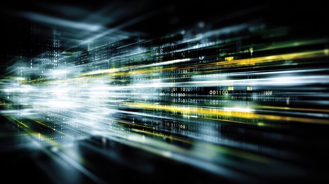 Abstract digital data stream background.