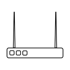 Router device icon. Network hardware symbol. Internet connection Vector. Wireless access point.