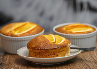 Orange cupcake cookies with orange puree