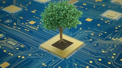 Tree Growing on a Microchip