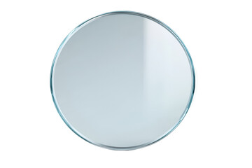 Oval glass mirror bathroom decor reflection light blue
