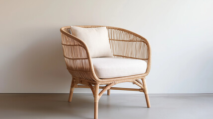 Rattan Armchair: Modern Minimalist Home Decor