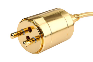 Gold electrical plug connector power cable luxury