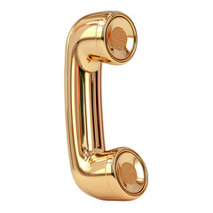 Golden Retro Phone Handset Luxury Design
