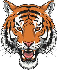 tiger head vector