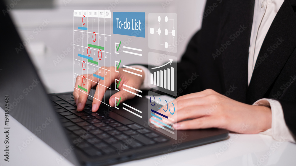 Poster professional entrepreneur business strategy planning for success data analysis checklist goal flowch