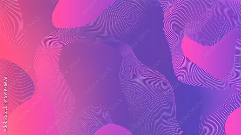 Poster abstract gradient background with wavy lines and smooth color transitions