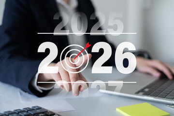 Businessman startup 2026 success growth development future management strategy goal marketing...
