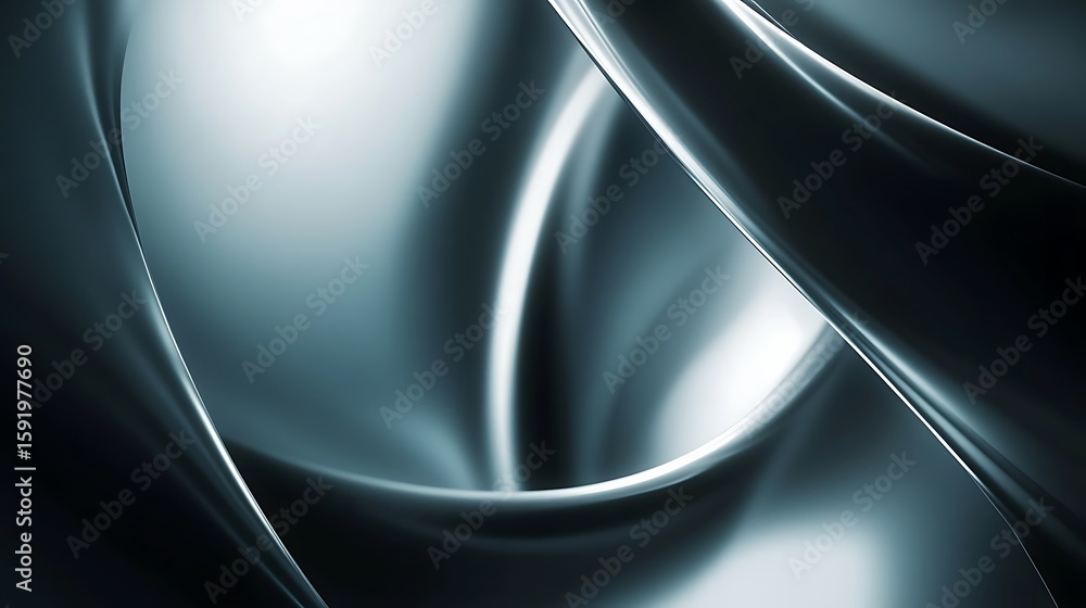 Aufkleber abstract metallic waves background with smooth texture and elegant design