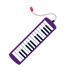 vector musical instrument pianica flat design