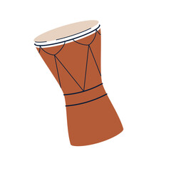 Vector simple flat drum as a musical instrument