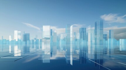 Futuristic Glass Cityscape