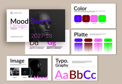 Brand Mood Board Design Layout